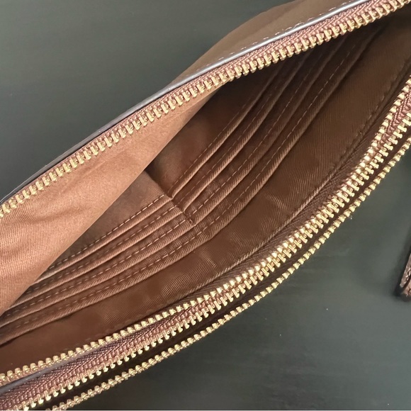 COACH | Brown Double Zipper Wristlet - Picture 3 of 7